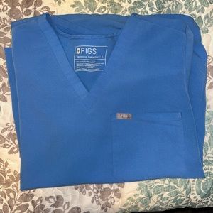 FIGS women's Capri Blue Catarina™ - One-Pocket Scrub Top - L / Capri Blue